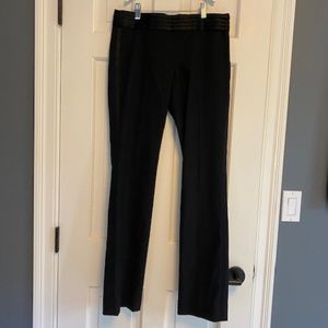 Banana Republic Women Black Pant Satin trim - Size 2